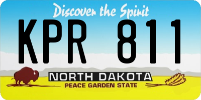 ND license plate KPR811