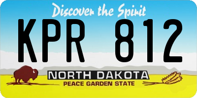 ND license plate KPR812