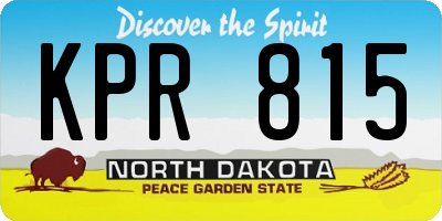 ND license plate KPR815
