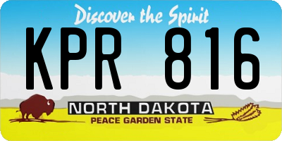 ND license plate KPR816