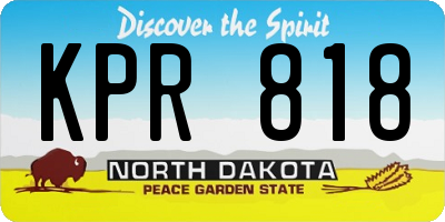 ND license plate KPR818