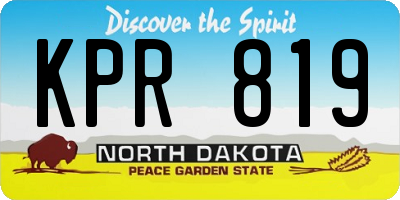 ND license plate KPR819