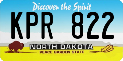 ND license plate KPR822