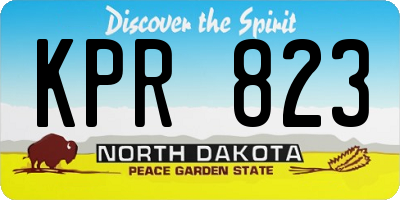 ND license plate KPR823