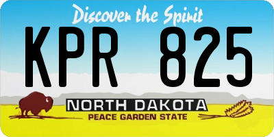 ND license plate KPR825