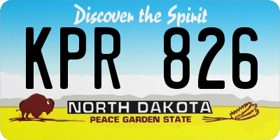 ND license plate KPR826