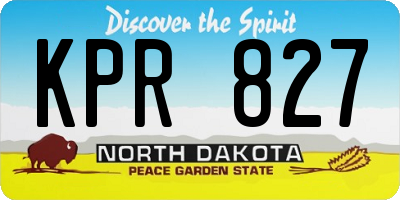 ND license plate KPR827