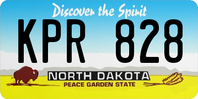 ND license plate KPR828