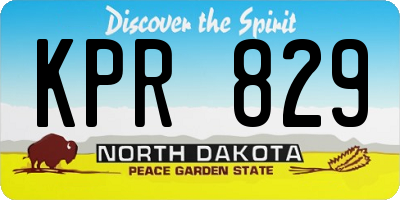 ND license plate KPR829