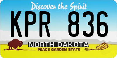 ND license plate KPR836