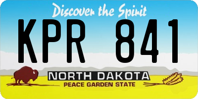 ND license plate KPR841
