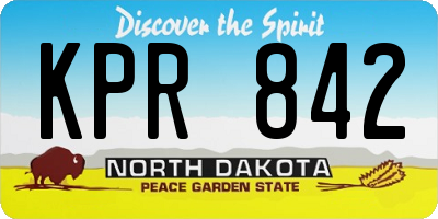 ND license plate KPR842