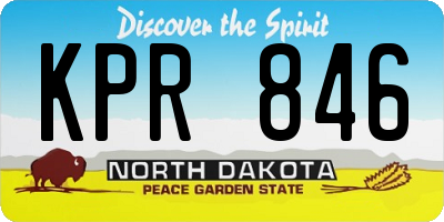 ND license plate KPR846