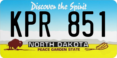 ND license plate KPR851