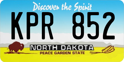 ND license plate KPR852