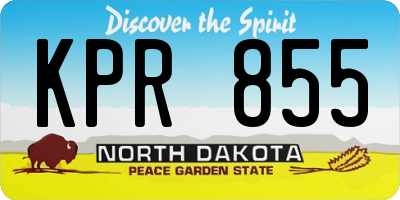 ND license plate KPR855