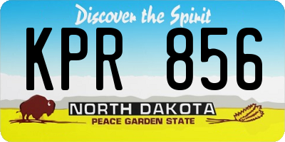 ND license plate KPR856