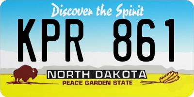 ND license plate KPR861
