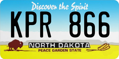 ND license plate KPR866