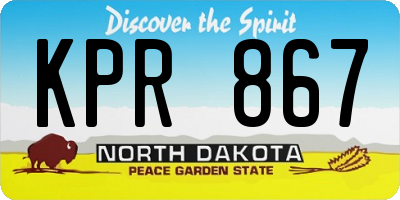 ND license plate KPR867