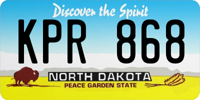 ND license plate KPR868