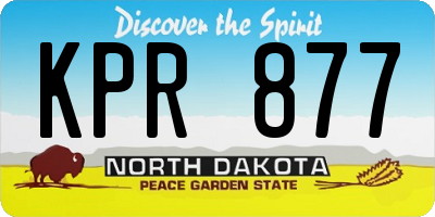 ND license plate KPR877