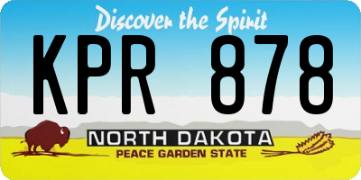 ND license plate KPR878