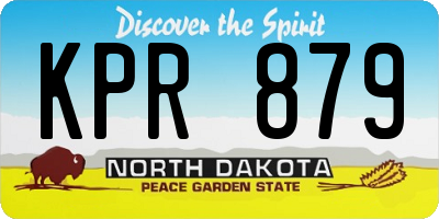ND license plate KPR879