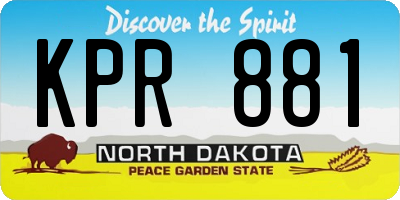 ND license plate KPR881