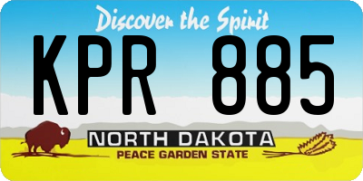 ND license plate KPR885