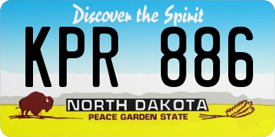 ND license plate KPR886