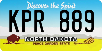 ND license plate KPR889