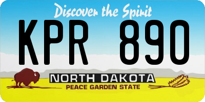 ND license plate KPR890