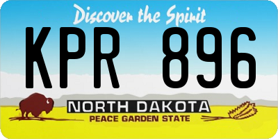 ND license plate KPR896