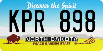 ND license plate KPR898