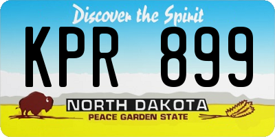 ND license plate KPR899