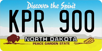 ND license plate KPR900
