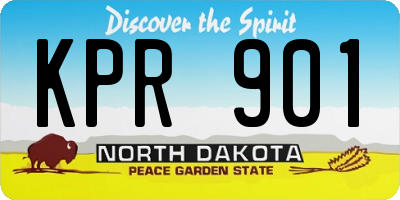 ND license plate KPR901