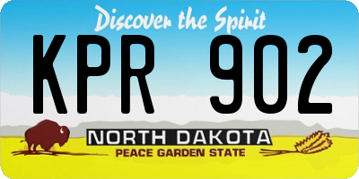 ND license plate KPR902