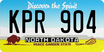 ND license plate KPR904