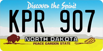 ND license plate KPR907
