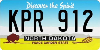 ND license plate KPR912