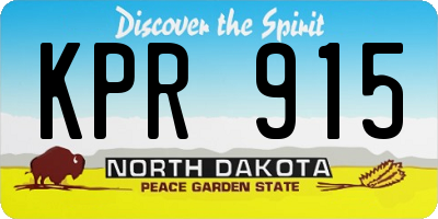 ND license plate KPR915