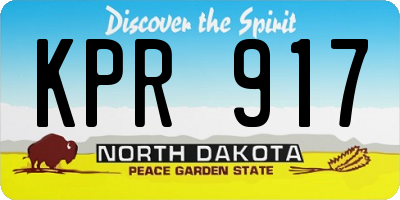 ND license plate KPR917