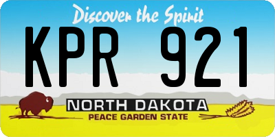 ND license plate KPR921