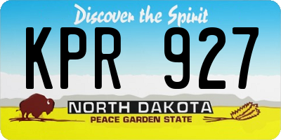 ND license plate KPR927