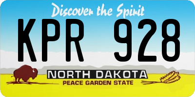 ND license plate KPR928
