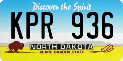 ND license plate KPR936