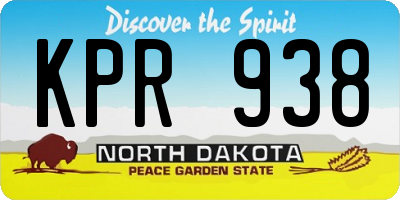 ND license plate KPR938