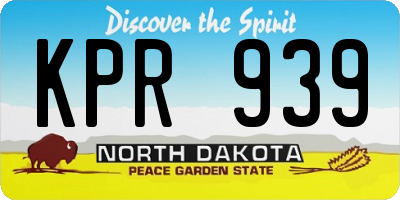 ND license plate KPR939